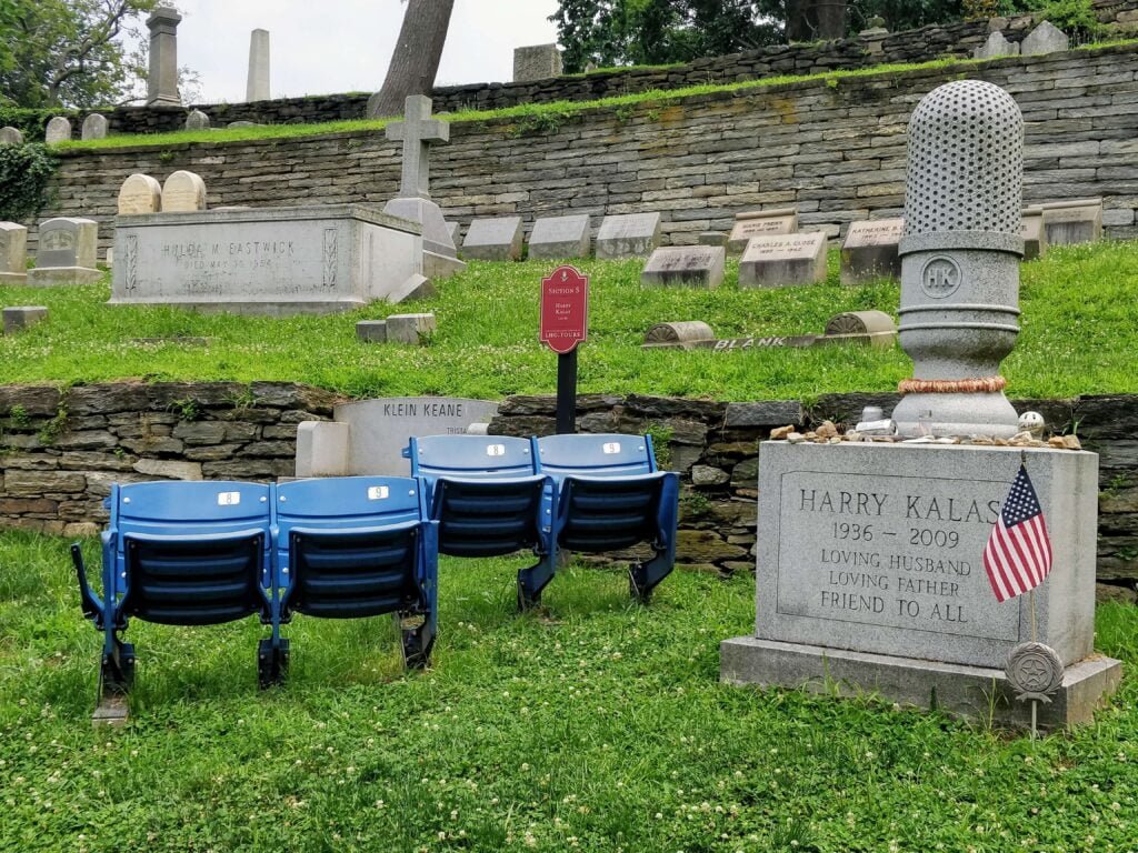 The grave of Harry Kalas 