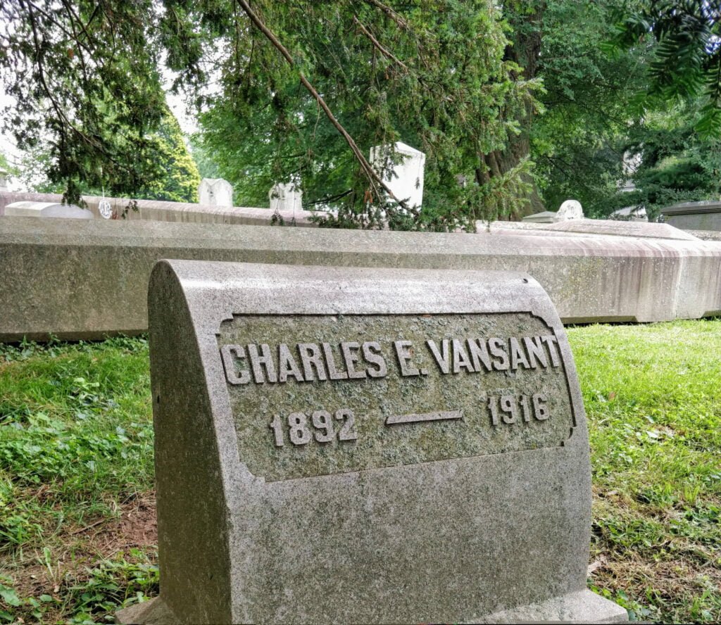 Harry Kalas gravesite- Laurel Hill Cemetery- pinned by Wilkinson