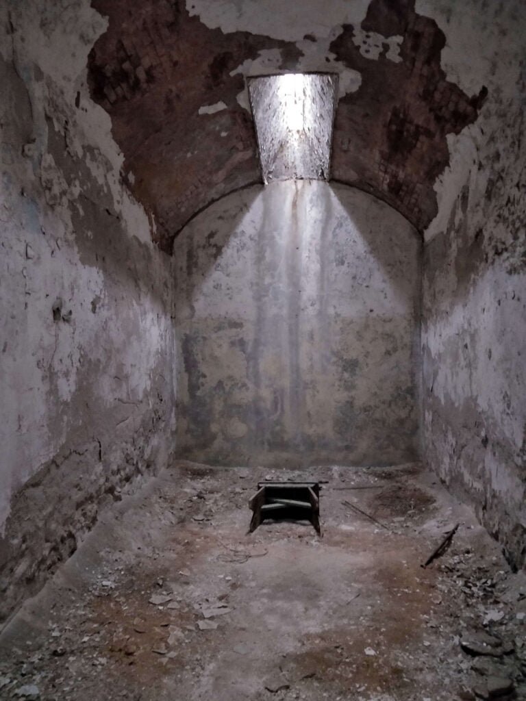 Eastern State Penitentiary Cell with Skylight and Stool