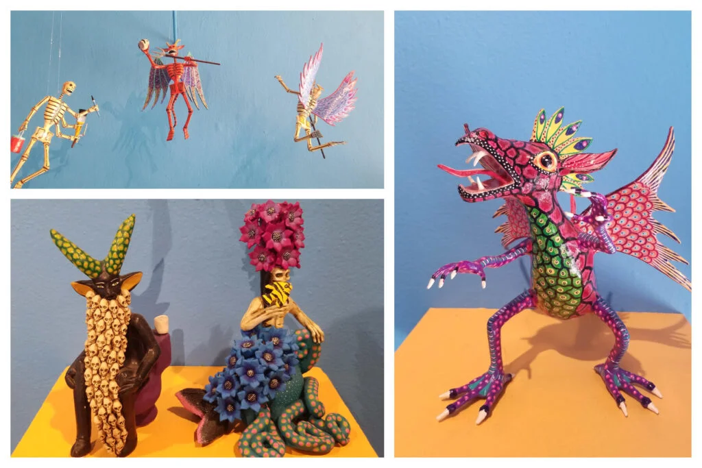 Collage of Mexican art at Philly Magic Gardens