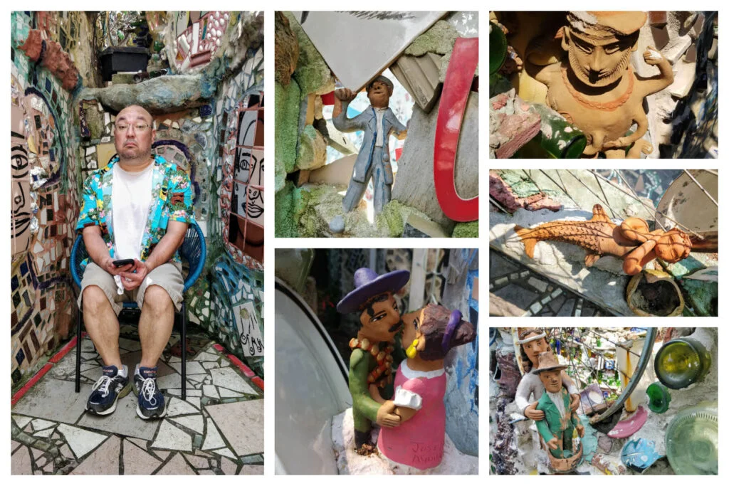 Collage with Fred at Philly Magic Gardens