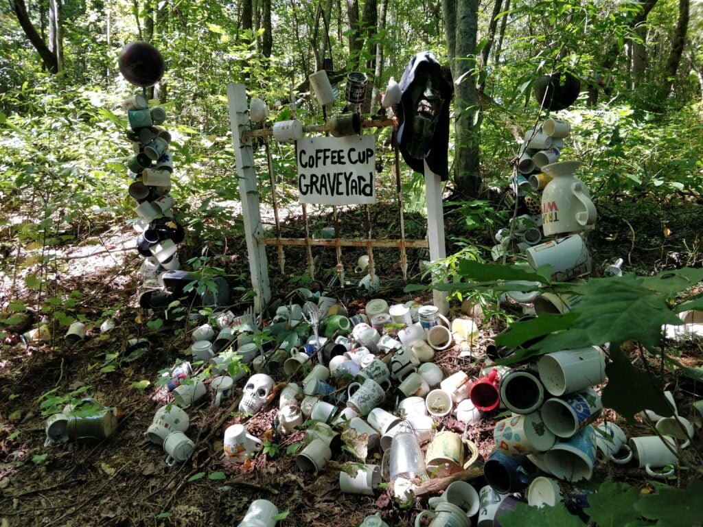 Coffee Cup Graveyard World Famous SamG Art Clarkesville, GA