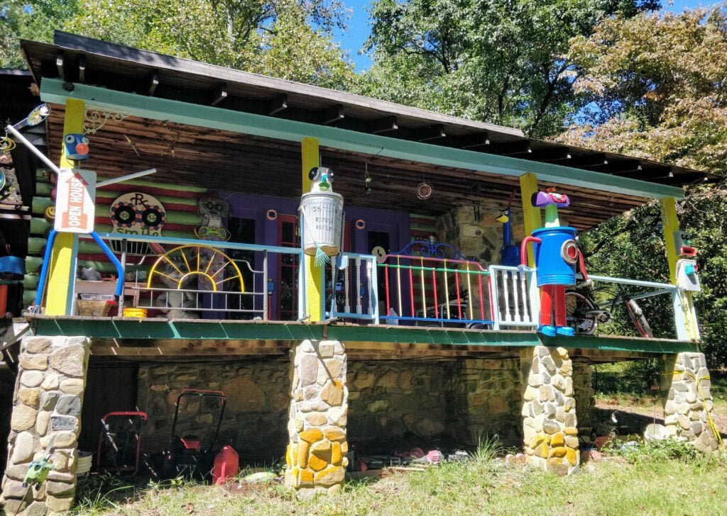 House with Four Statues World Famous SamG Art Clarkesville, GA