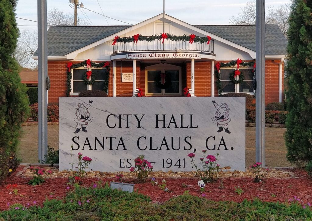 Santa Claus City Hall Sign Santa Claus, GA